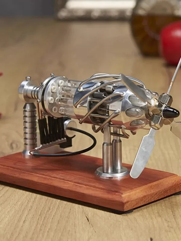 16 cylinder inclined plate Stirling engine model