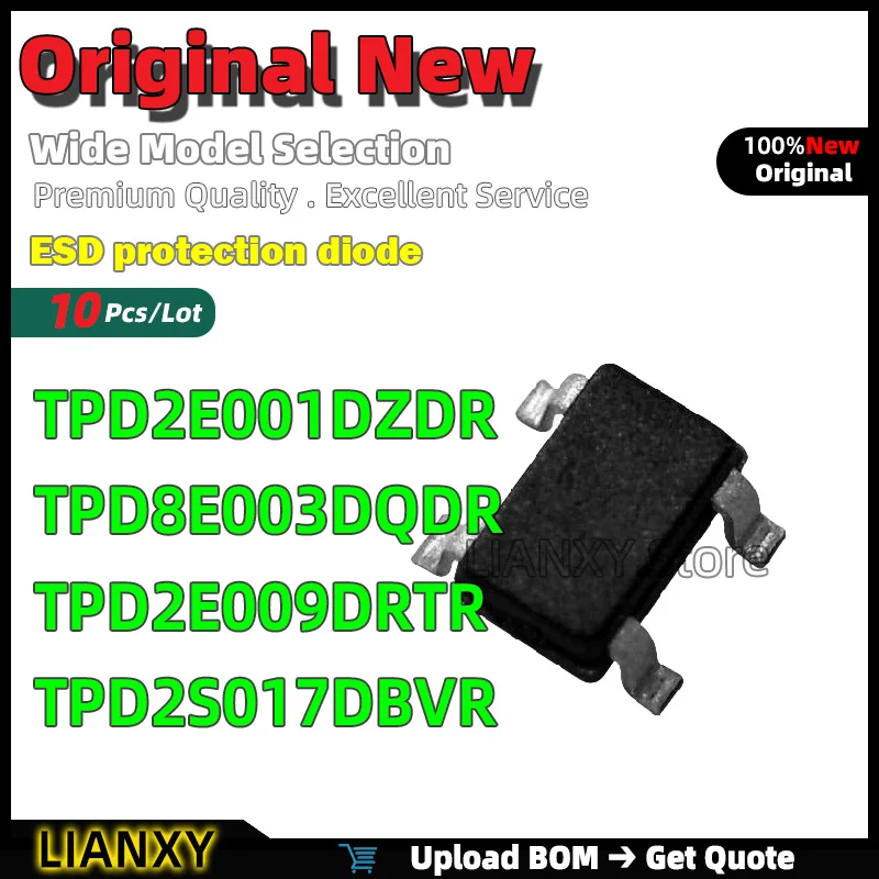 10Pcs SOT-4 TPD2E00…
