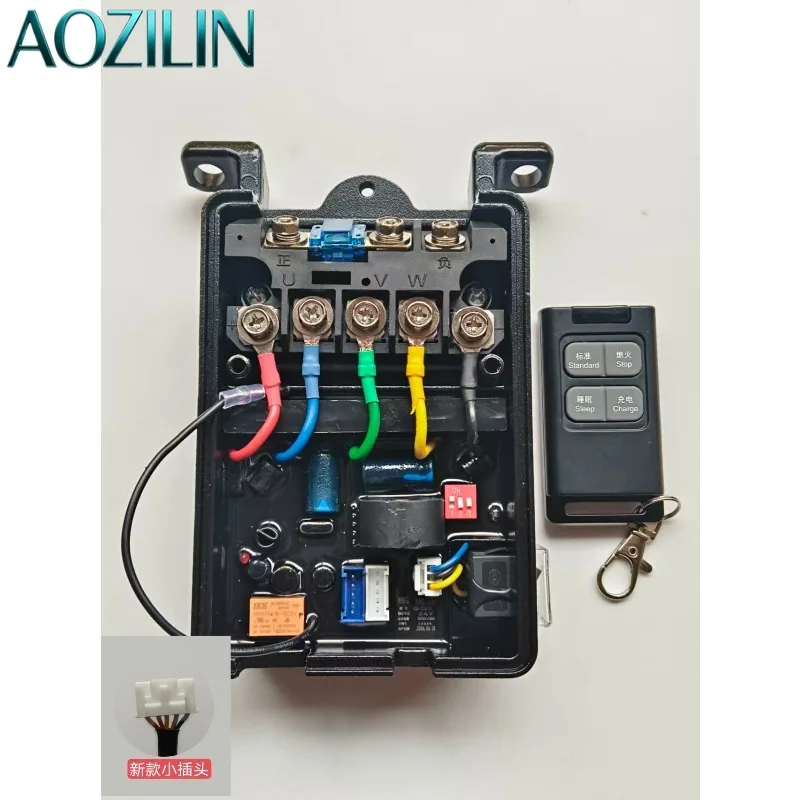 AOZILIN 24V Open‑Frame Intelligent Inverter Generator Start Controller with Remote Start for Vehicle Parking Air Conditioner