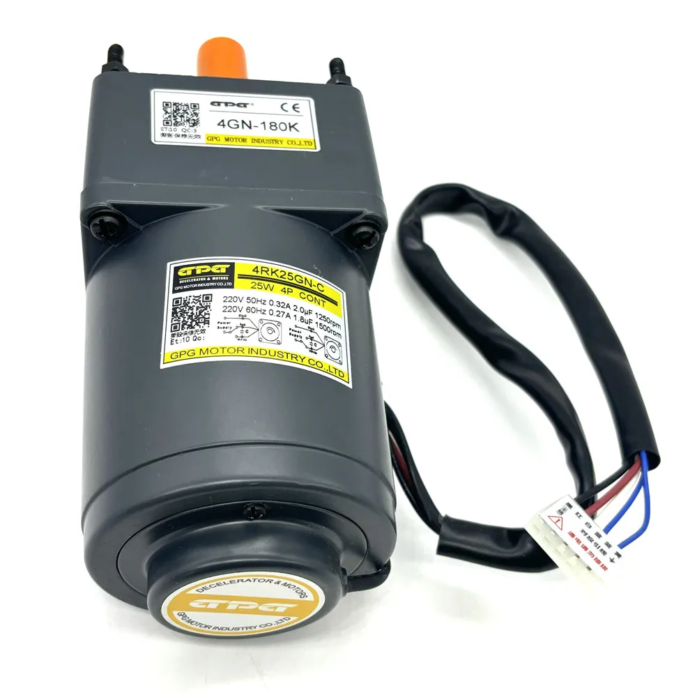 Motor Elétrico ca com Cabeçote de Engrenagens Diâmetro Externo de 80 mm 25w 220v 4rk25gn-c 4gn180k