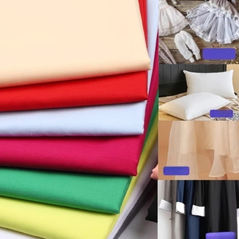 

Pure Cotton Lining Fabric Multi-color High-density Reactive Printing Dyeing Top Skirt Clothing DIY Fashion Sewing Design Cloth