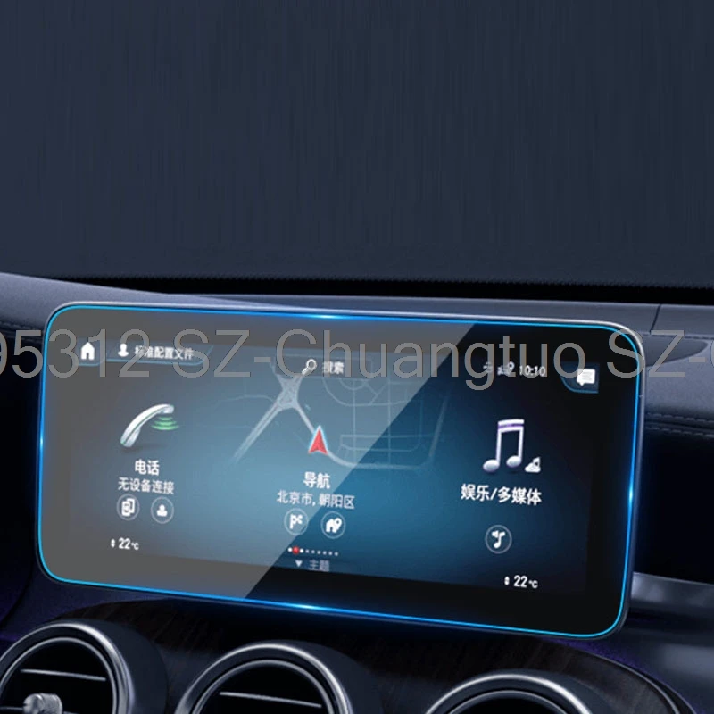 Ekran ze szkła hartowanego do samochodu Mercedes Benz GLC Class 250 300 X253 C253 2020 2021, 10,25 cala, folia nawigacyjna, akcesoria LCD — zdjęcie 6
