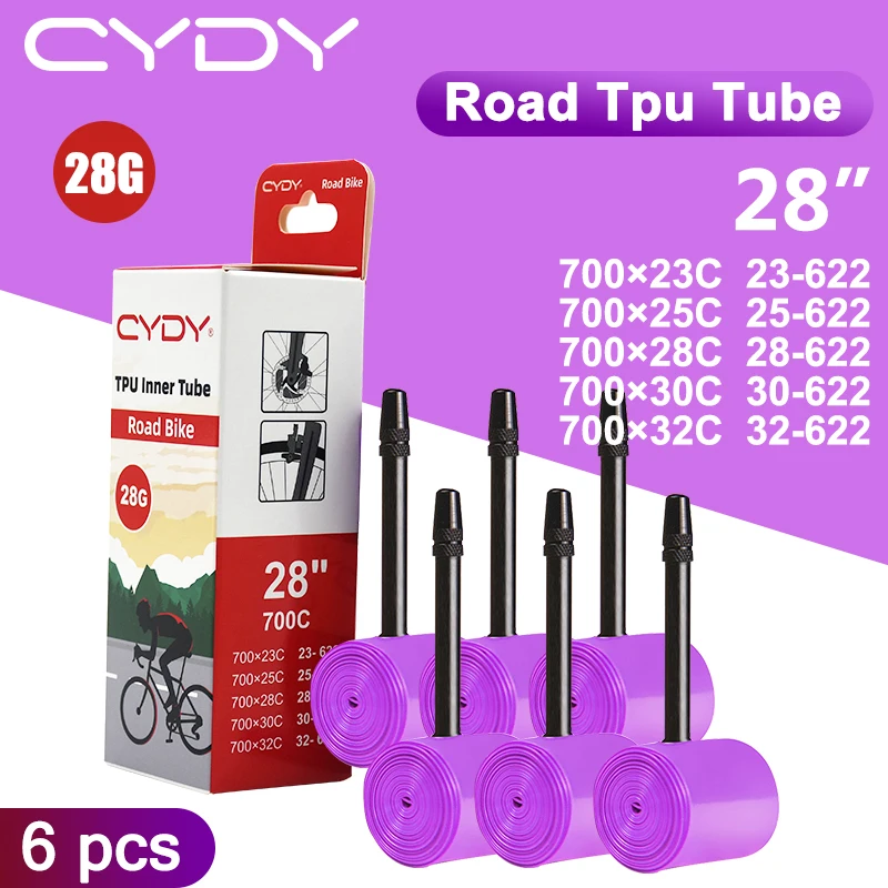 CYDY Racefiets TPU Binnenband 700x23 25 28 30 32C Fietsband 700C Band Frans Ventiel 45/65/85MM Lichtgewicht Binnenband Fietsband