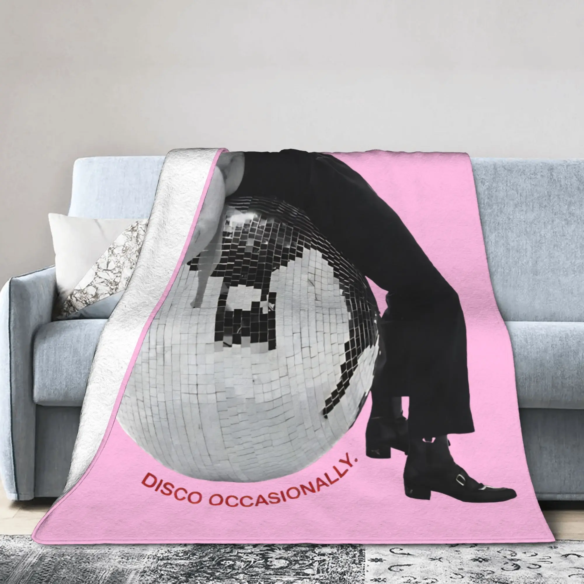 Kiss All The Time Disco Occasionally Plush Blanket Harrys Styles Funny Throw Blanket for  Sofa Bedding Lounge 150*125cm Quilt