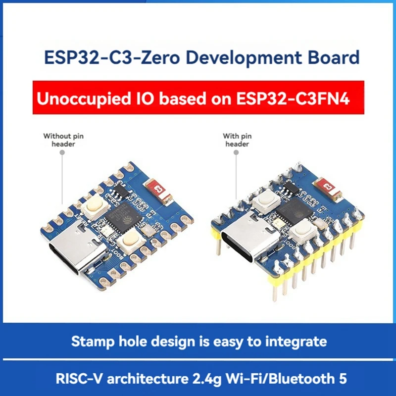 ESP32-C3-Zero Development Board Wifi Bluetooth Module RISC-V 32-Bit Single-Core Processor ESP32-C3FN4 Type-C-AU32