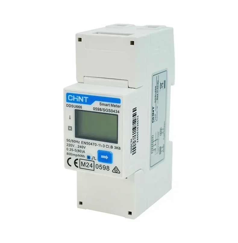 CHINT Single Phase DIN-Rail Meter Ddsu666 Digital Watt-Hour With Ct Current Power Meter