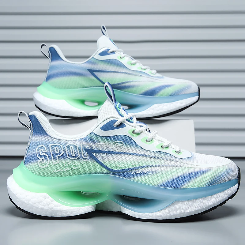 Trendy Women Running Shoes for Men Mesh Breathable Cuhioning Sports Walking Jogging Shoes Trendy Designer Sneakers Male Footwear