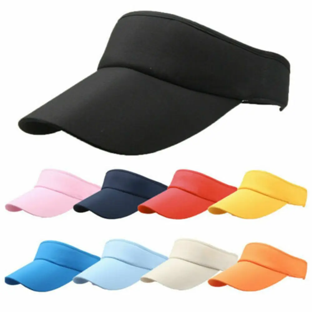

Men Women Hat Vizor Sun Visor Adjustable Empty Top Sports Tennis Golf Headband Unisex Cap