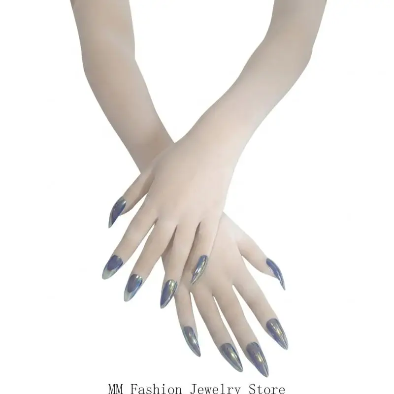 Soft Sheer Arm Gloves with Smooth Halloween Gloves for Styled Outfit Looks D0UB