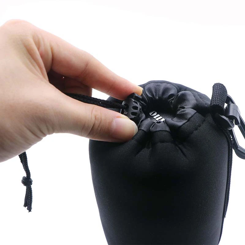 Camera Lens Bag Soft Neoprene Waterproof DSLR Lens Cover Case S M L XL Soft Nylon for Canon Nikon Sony Fuji SLR Cameras