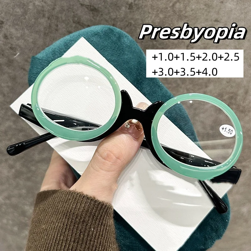 

Fashion Ultra Light Make Up Reading Eyewear Portable Eye Protection Presbyopia Eyeglasses Flip Up Far Sight Glasses To +4.0