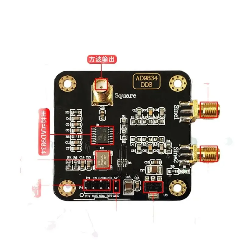 Signal generator module AD9834 sine wave triangle wave square wave signal generator DDS sweep source