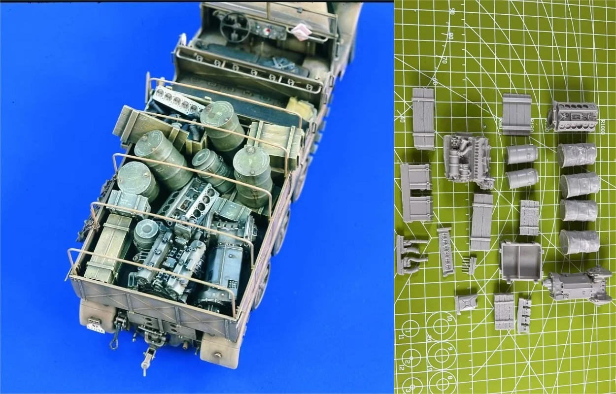 

Unpainted 1:35 Resin Model Kit, Material Vehicle Engine, Pile Up Scene Model, Parts Need To Be Assembled
