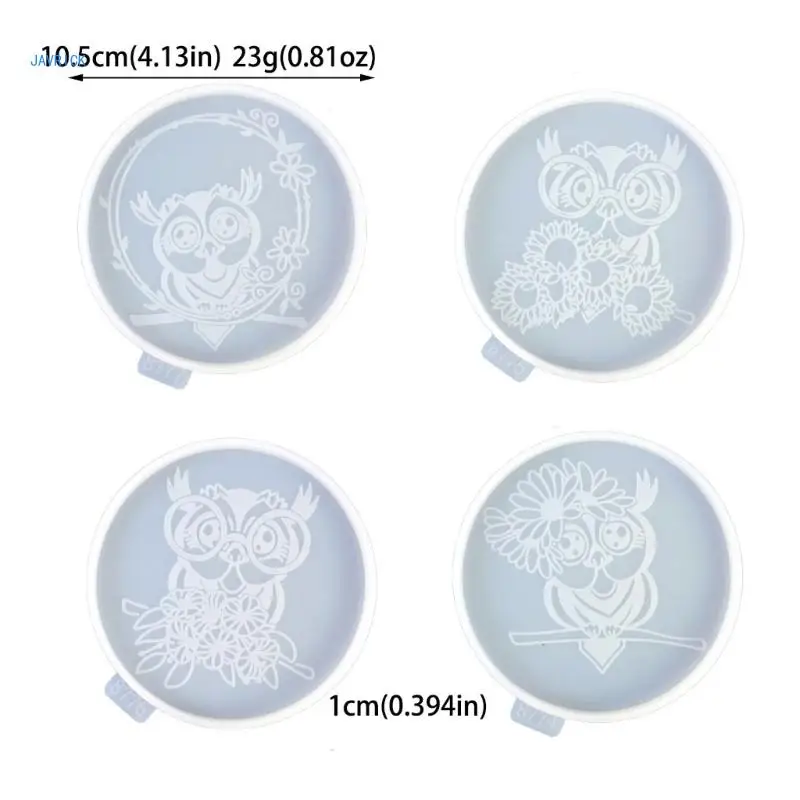 Animal Owl Molds Silicone Jewelry Making Epoxy Mould Resin Casting Mold DIY Crafts Cup Mat Home Decorations