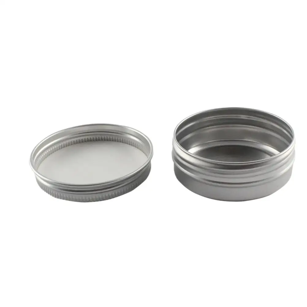 

50 ML Screw Cap Aluminum Boxes Lightweight Travel Jars for Cosmetics Creams Toiletry Containers Mini Storage Samples