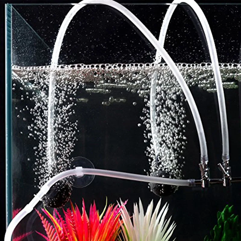 Aquarium 1m/3m/5m/10m Oxygen Pump Hose Air Bubble Stone Aquarium Fish Tank Pond Pump Tube 4*6mm White Color D2