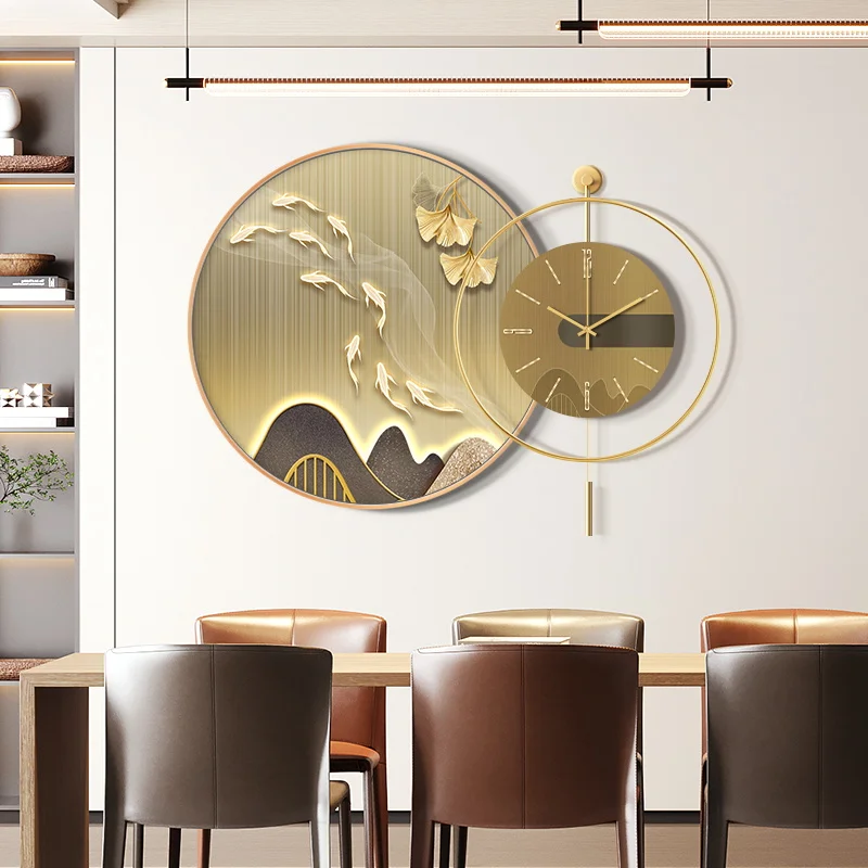 Mural Kitchen Large Wall Clocks Digital Mechanism Unusual Retro Vintage Clock Hands Gold Horloge Murale Decoration Home YX50WC