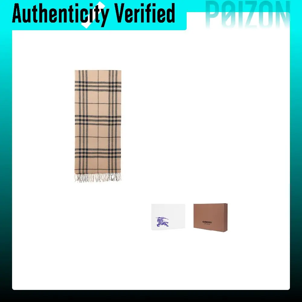 Burberry Wool Knit Scarves Unisex Camel 80942811-