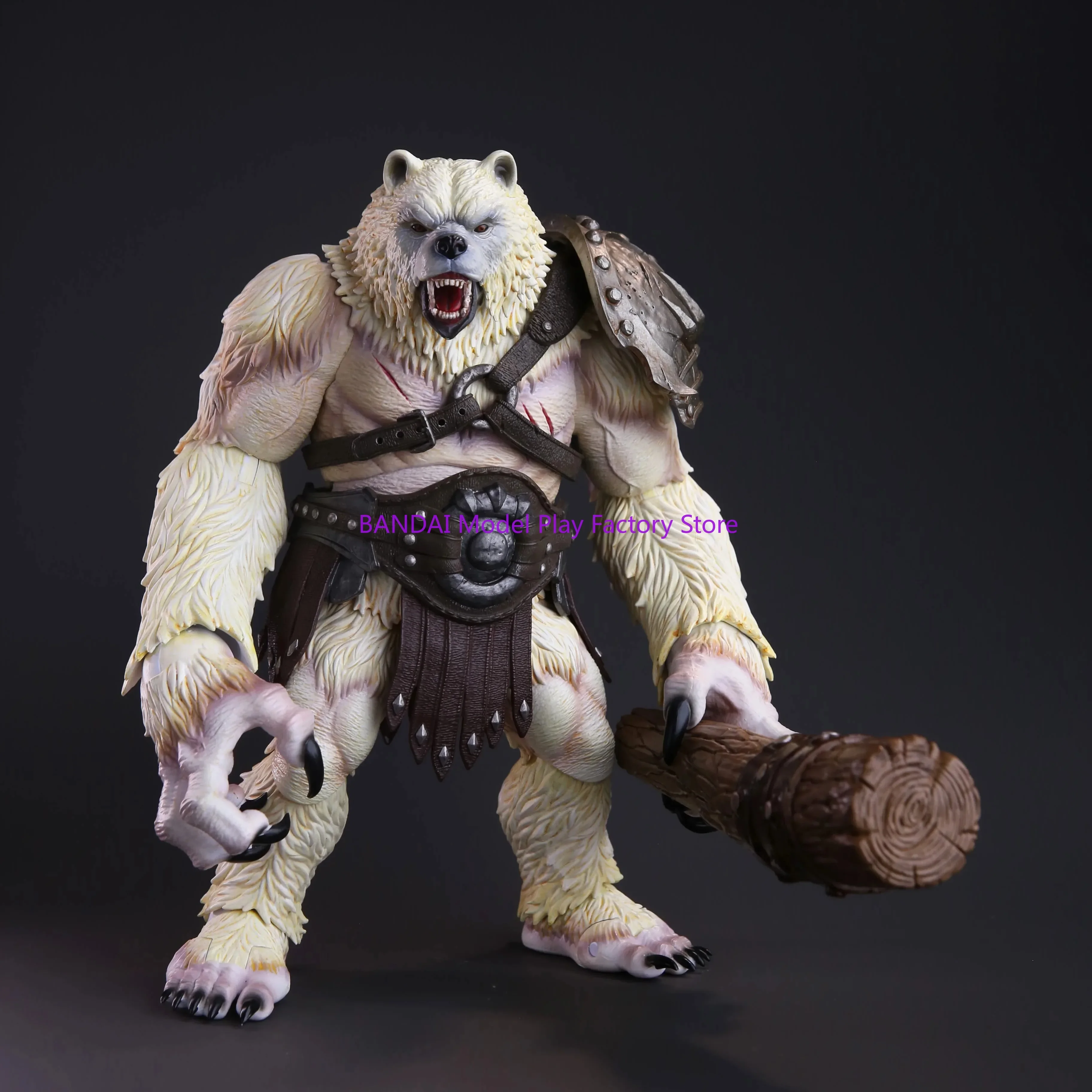 

In Stock Memory Toys Adventurers World Brown & White Bearkin Warrior Shardclaw Articulated Action Figure Model Toy
