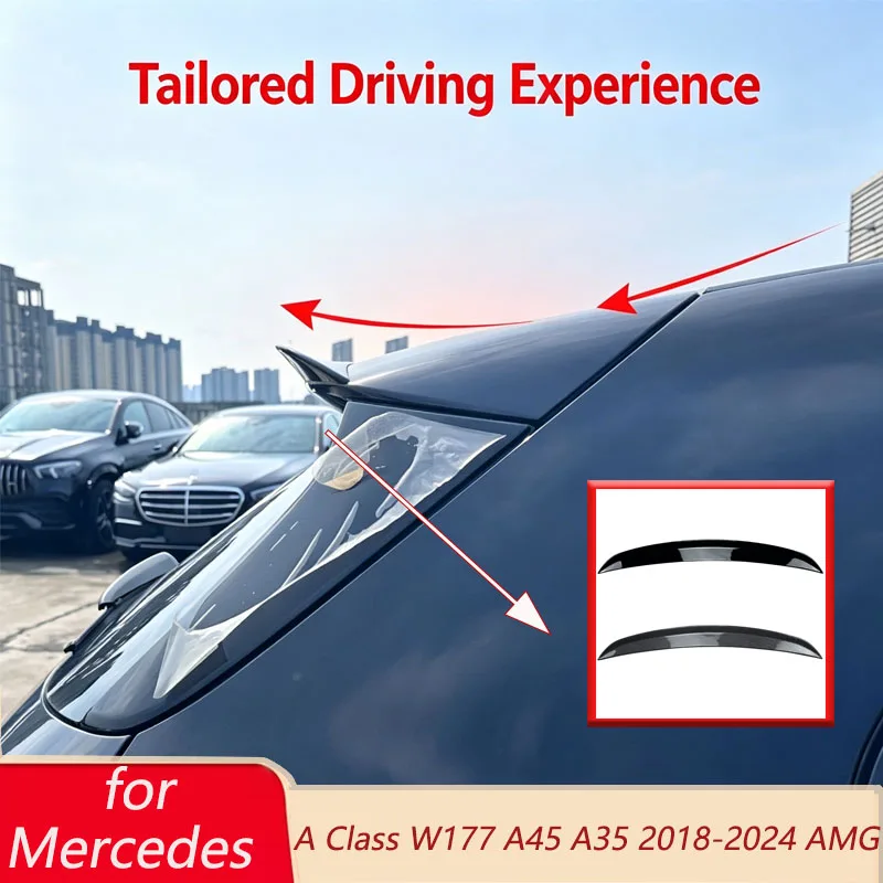 

Rear Roof Lip Spoiler for Mercedes Benz A Class W177 A180 A200 A220 A45 A35 AMG 2018-2024 Tail Trunk Wing Body Kit Tuning Parts