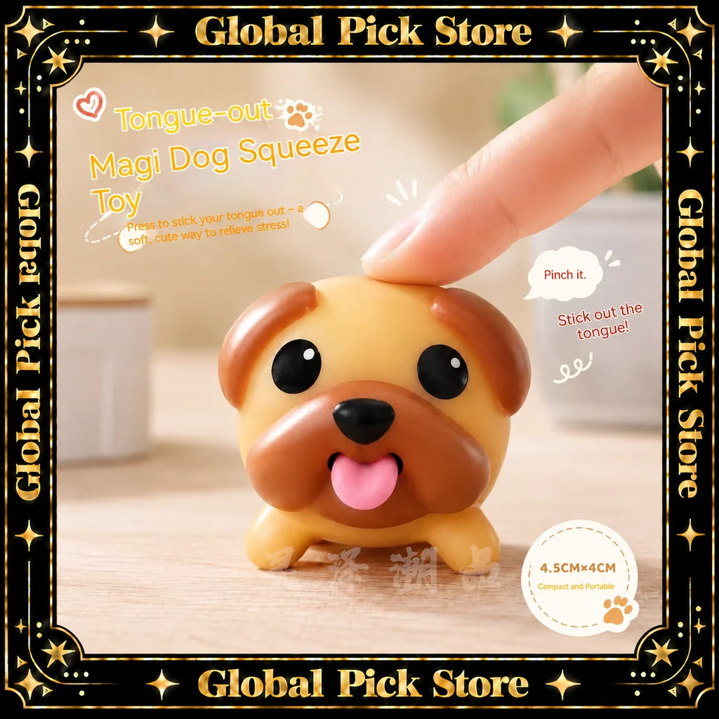 Hot Mochi Dog Squishy Toy Cute Vinyl Puppy Stick Out Tongue Fun Prank Fidget Stress Relief Squeeze Toy Creative Desktop Gift