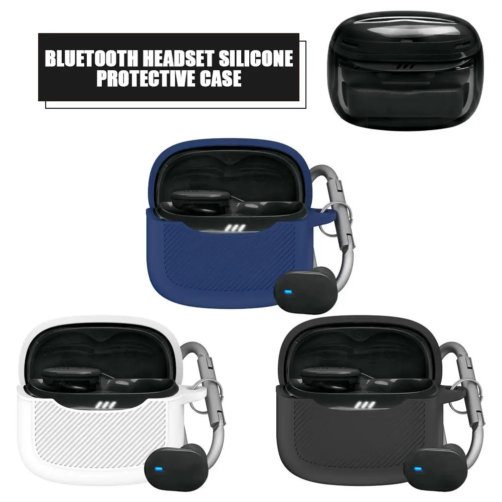 

For JBL Tune Buds 2 Silicone Protective Cover - Solid Color Simple Bluetooth Earphone Case Storage Accessory for Glass Bean