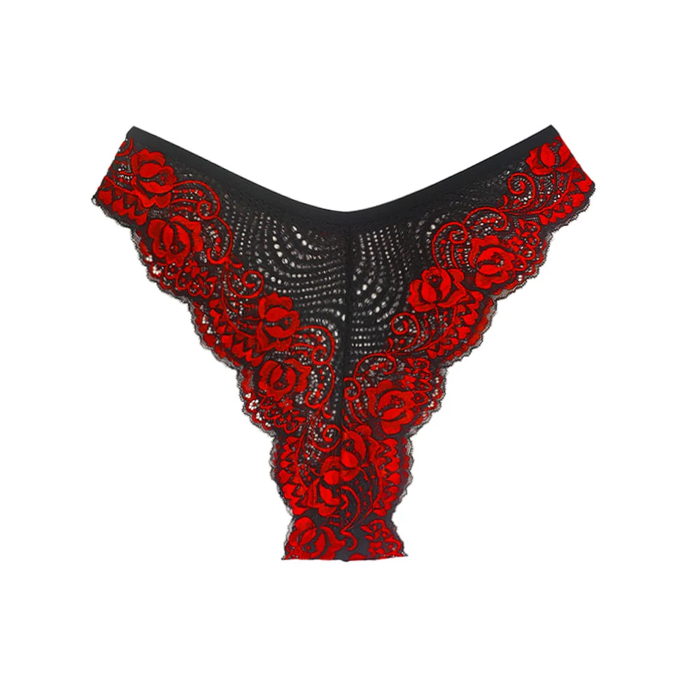 

Women Sheer Lace Thong Breifs Breathable Comfortable G String Underpants Low-waisted Panties Soft Knickers Sexy Intimates