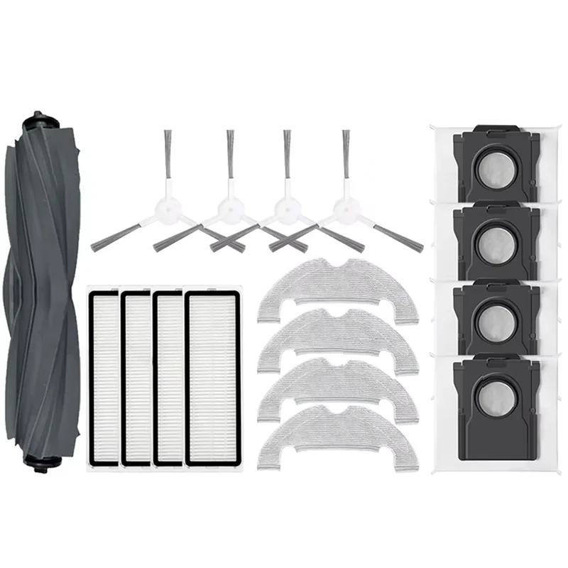 AB47-Fit para Dreame D10 Plus Gen 2 RLD32GD piezas de vacío rodillo principal Cepillo Lateral filtro Hepa paño de mopa bolsa de polvo Accesorios