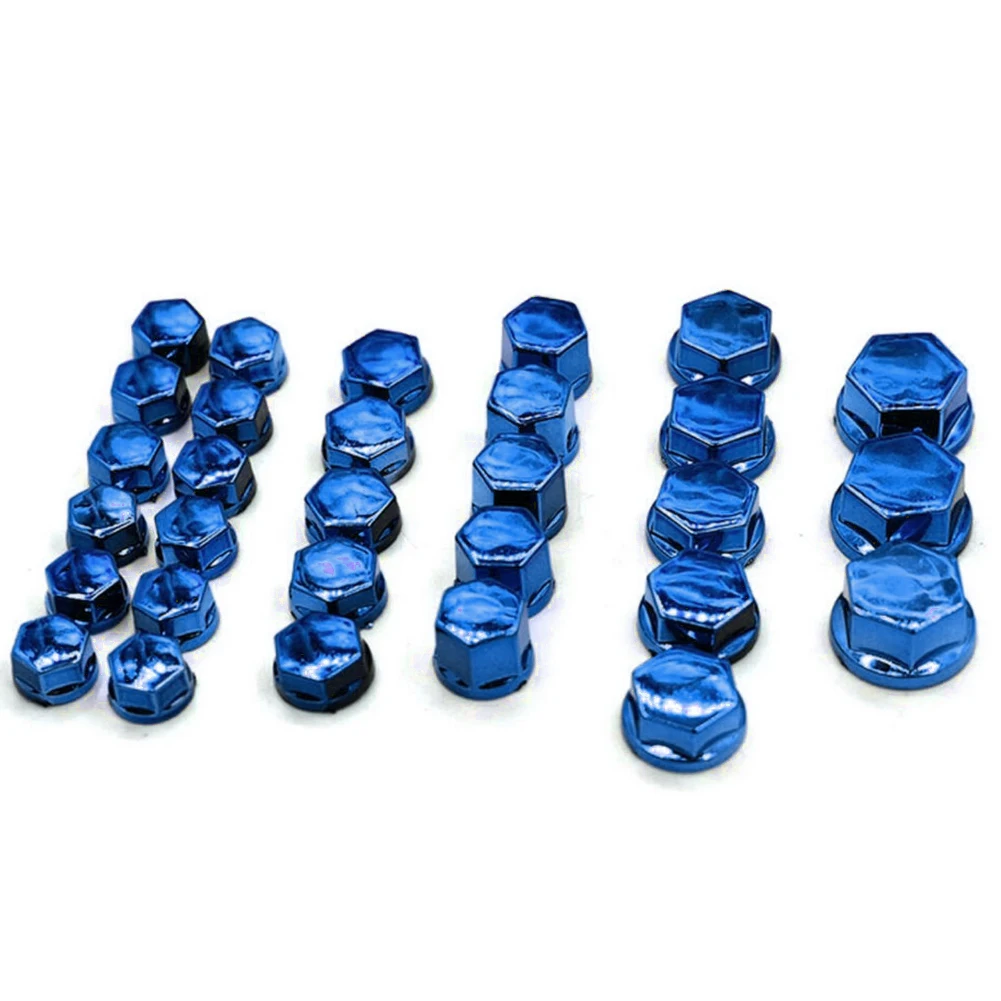 

NEW Blue 8-20mm screws 30pcs/set Motorcycle Screw Nut Caps Motorbike Bolt Cover Decoration fit for Yamaha Kawasaki Honda