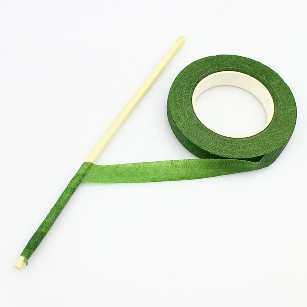 Green Crepe Paper Floral Tape For Flower Arrangement Stem Wrapping Bouquets Artificial Flowers Gift Tapes Adhesives Fasteners