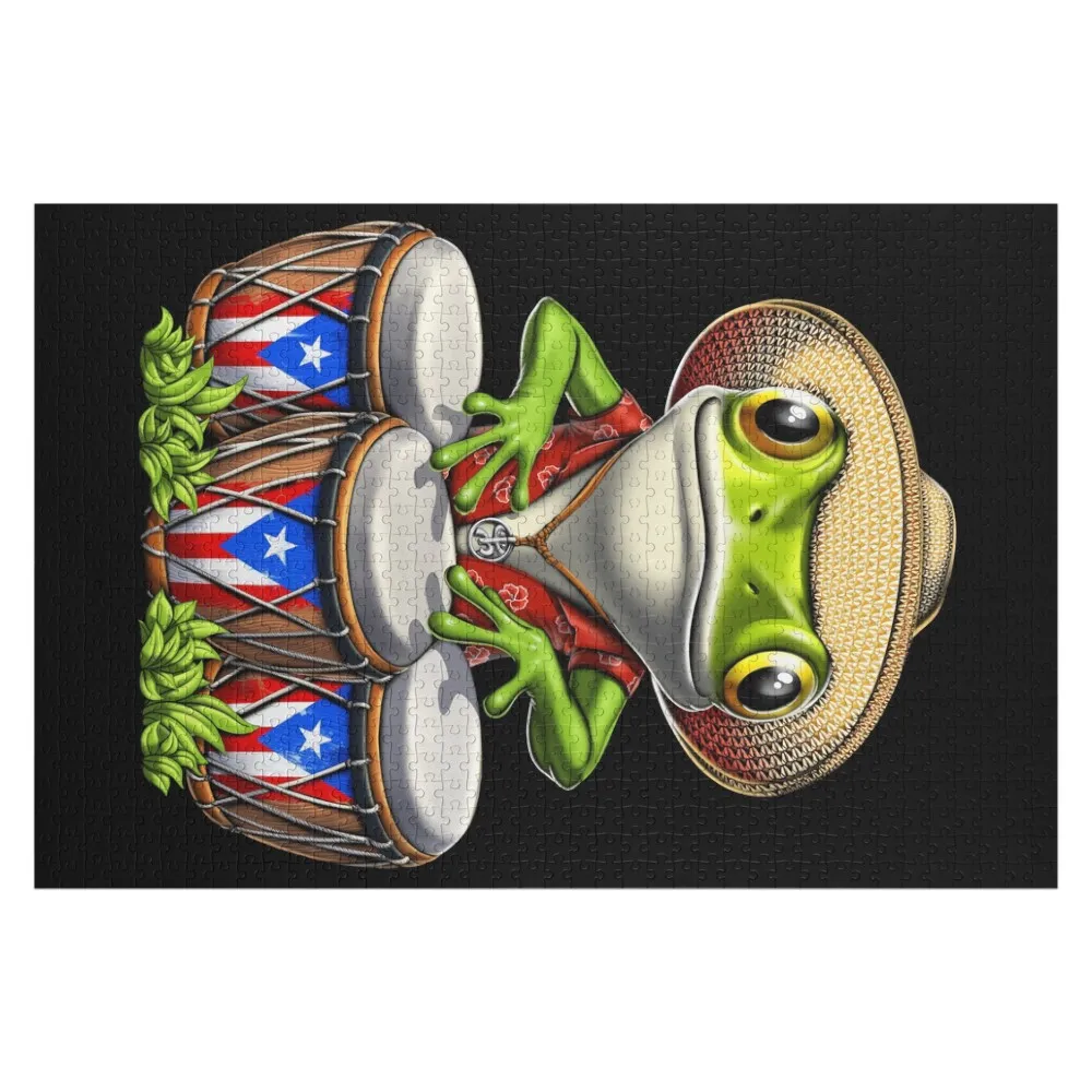 

Деревянные пазлы Coqui Puerto Rico Frog Jigsaw Puzzle для взрослых и детей, с изображением животных, на заказ, с фото-пазлом
