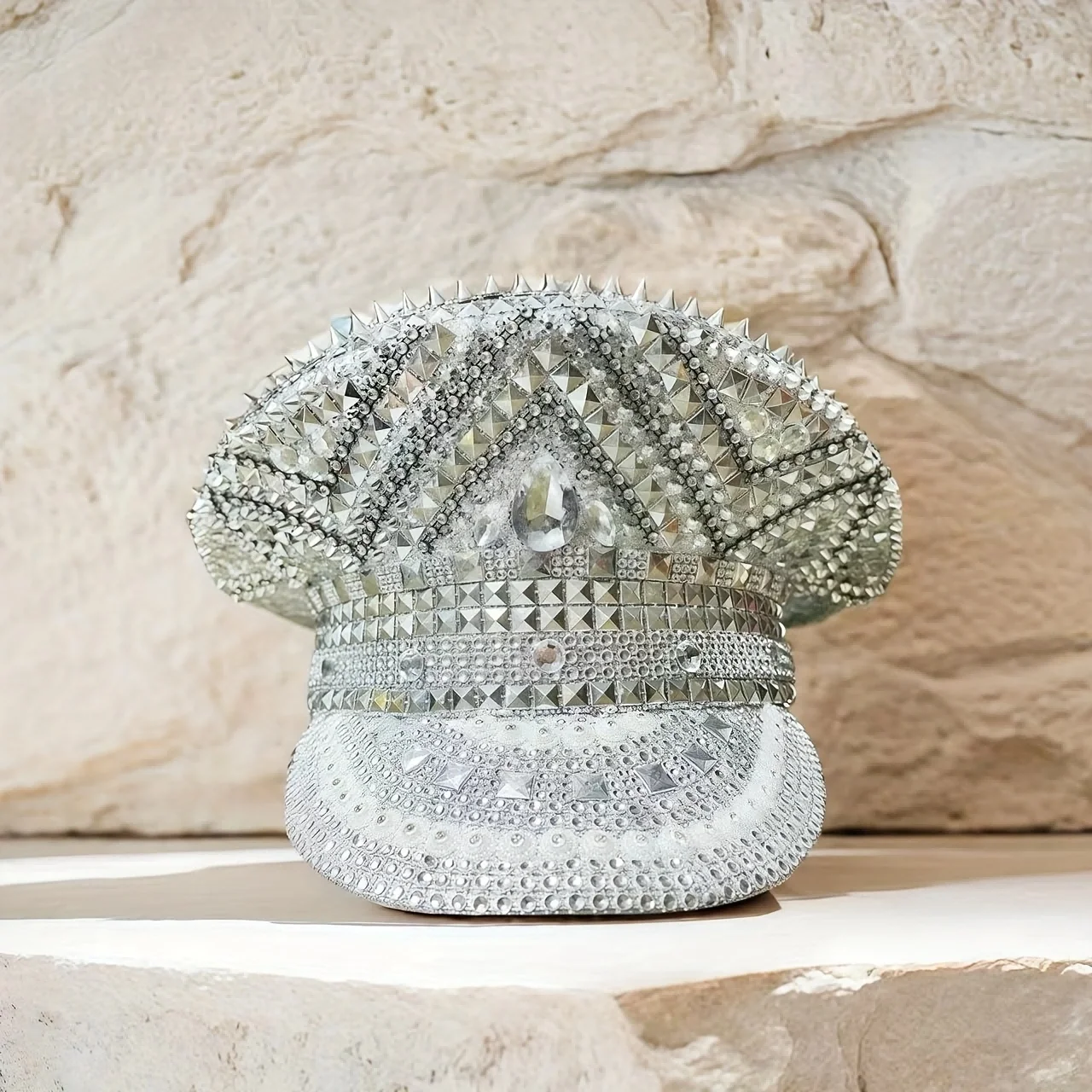 

Steampunk Captain Hat Rhinestone for Mardi Gras, Carnival, Rave Festivals Accessories ＆ Party Cap for Women & Men