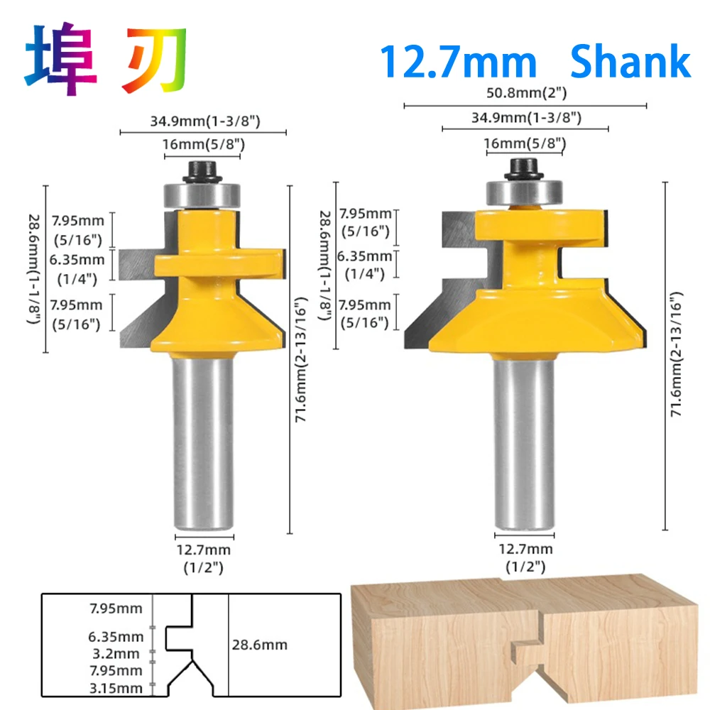 Router Bit For Wood 120 Degree Router Bit Set Woodworking Groove Cutters Tungsten Alloy Wood Tenon Milling Cutter Bits Tools