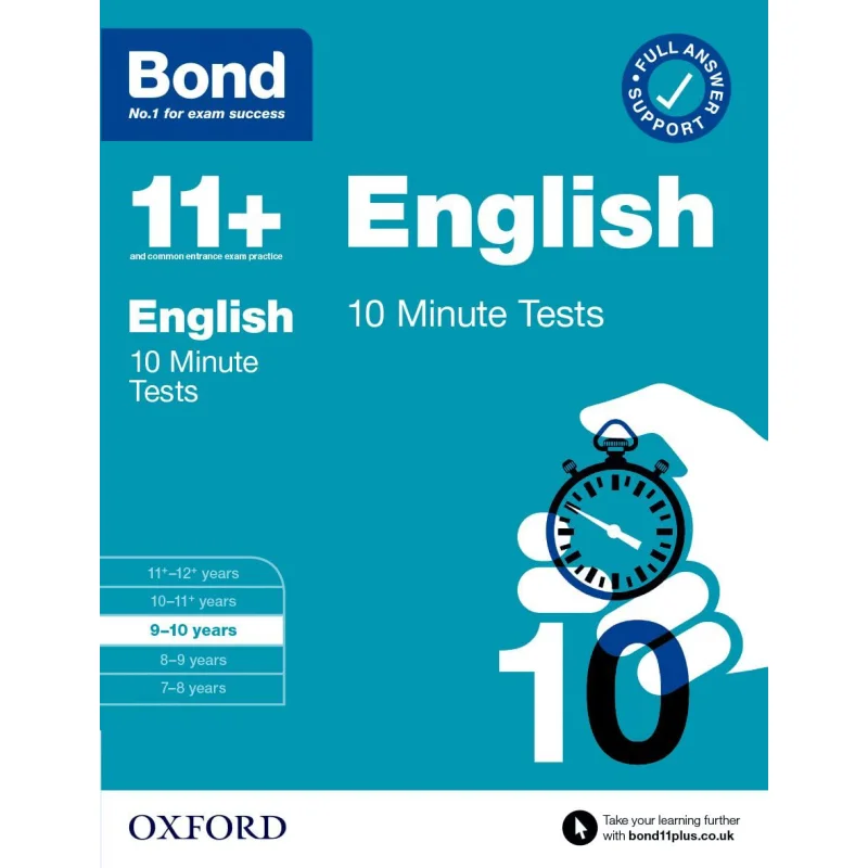 

BOND 10 MINUTE TESTS ENGLISH 910 YEARS Oxford University Press Oxford University Press 9780192778444 Book