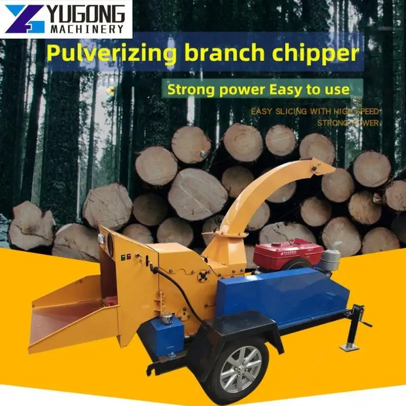 YG Wood Pallet Shredder Mobile Engine Diesel Wood Chipper Shredder Waste Tree Branche Wood Chipper Machine Wood Chipper Shredder