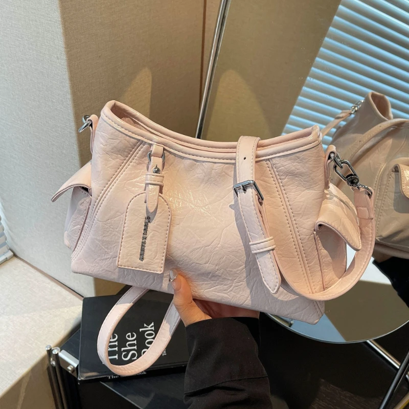 

Women Bag 2026 New Daily Commuting Versatile Niche Korean Version Casual Solid Color Foreign Style Shoulder Pack Messenger Bags