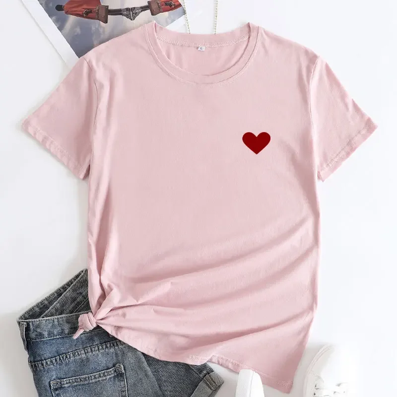JFUNCY Fashion Women Top Short Sleeve Tee Shirt 2024 Oversized Women\'s T-shirt Woman Clothing Graphic T-shirts Female Tshirt