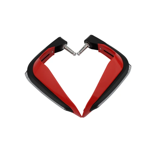 Imagen 2 del producto Protector de palanca de freno para motocicleta con luz LED blanca o amarilla Protector de mano a prueba de viento para ciclomotor Scooter