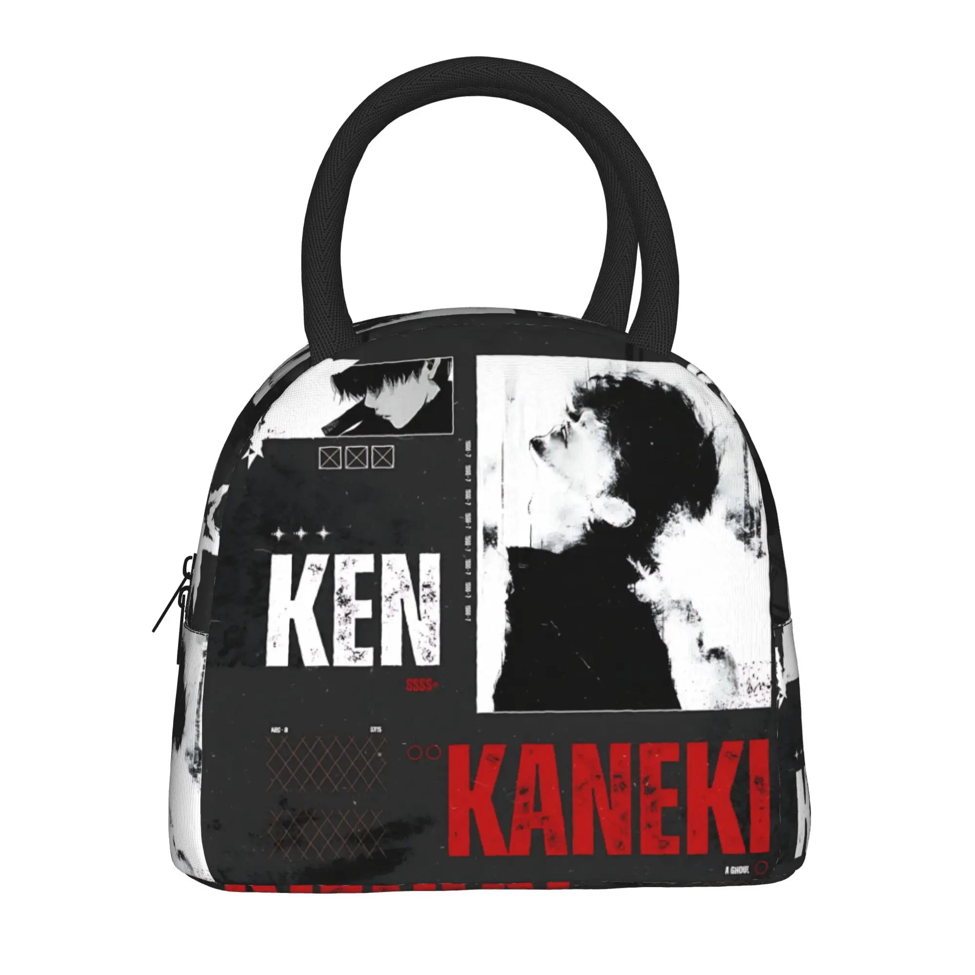 Halloween Tokyo Ghoul Kaneki Insulated Lunch Bag Insulation Bento Pack Rice Bag  bolsa Student Bento Lunch Handbag Insulation