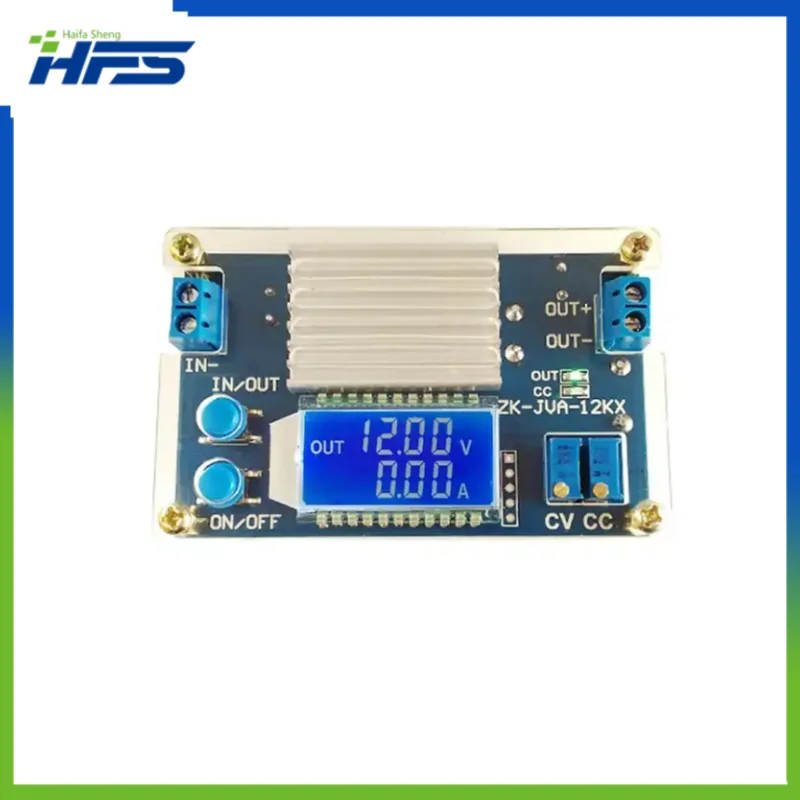 LCD Digital Display Power Module, Constant Voltage, Constant Current, Adjustable, Step-Down, 12A