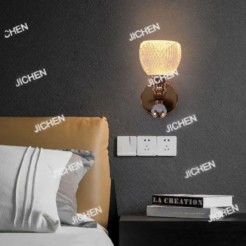 

Современный золотой роскошный минималистичный настенный светильник, светодиодный светильник для гостиной, спальни, прикроватный фон, коридор, проход, светильники для помещения