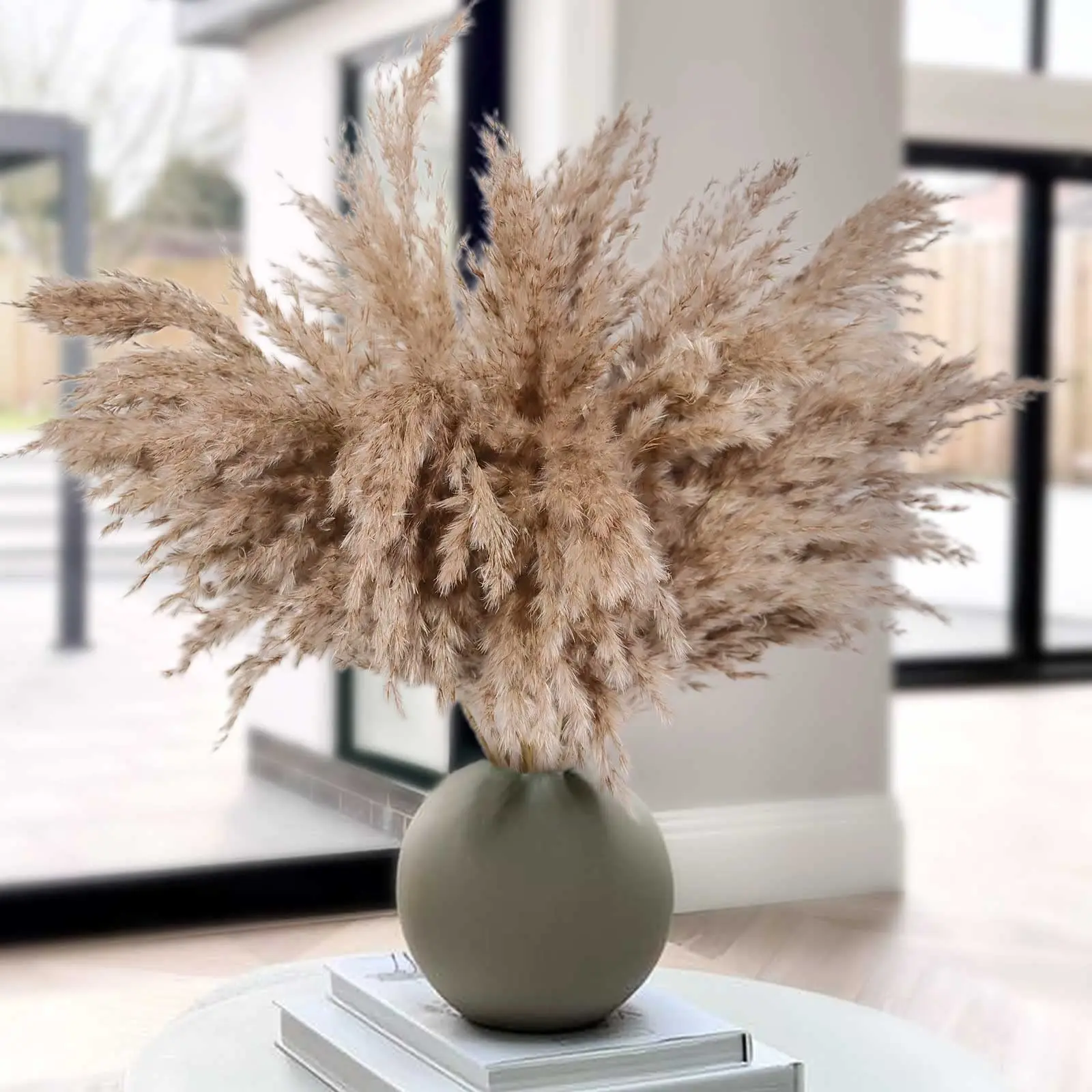 Large Pampas Grass Boho Dried Flowers, Fluffy Pompas, Floral Natural Pompus, Grasses, Wedding Party Decor,DIY Boho Centerpieces