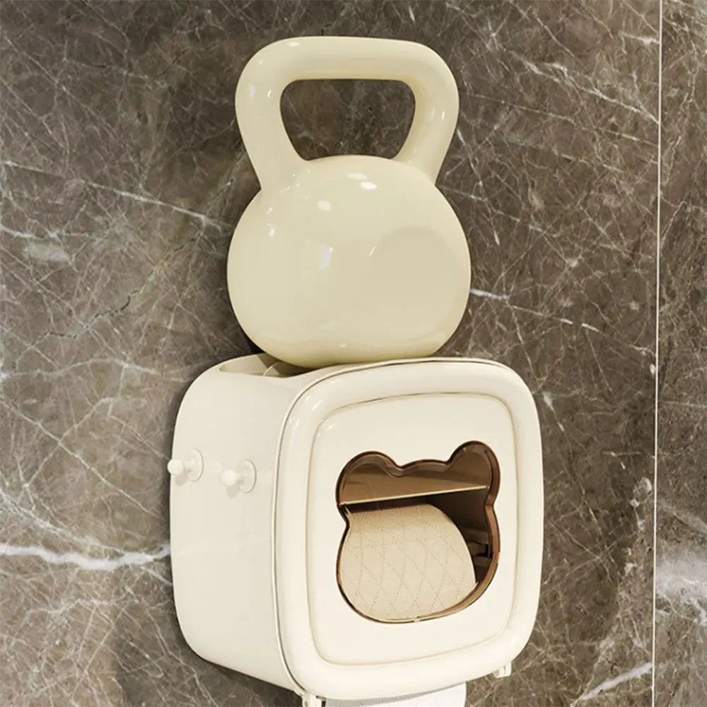 Waterproof Toilet Paper Box No Punch Large Capacity Roll Paper Tube Box Wall Mounted Thickened Washcloth Storage Box Bathroom