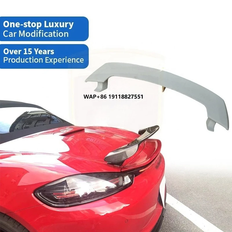 

For Cayman Boxster 718 Upgrade Te-chart Carbon Fiber Rear Spoiler