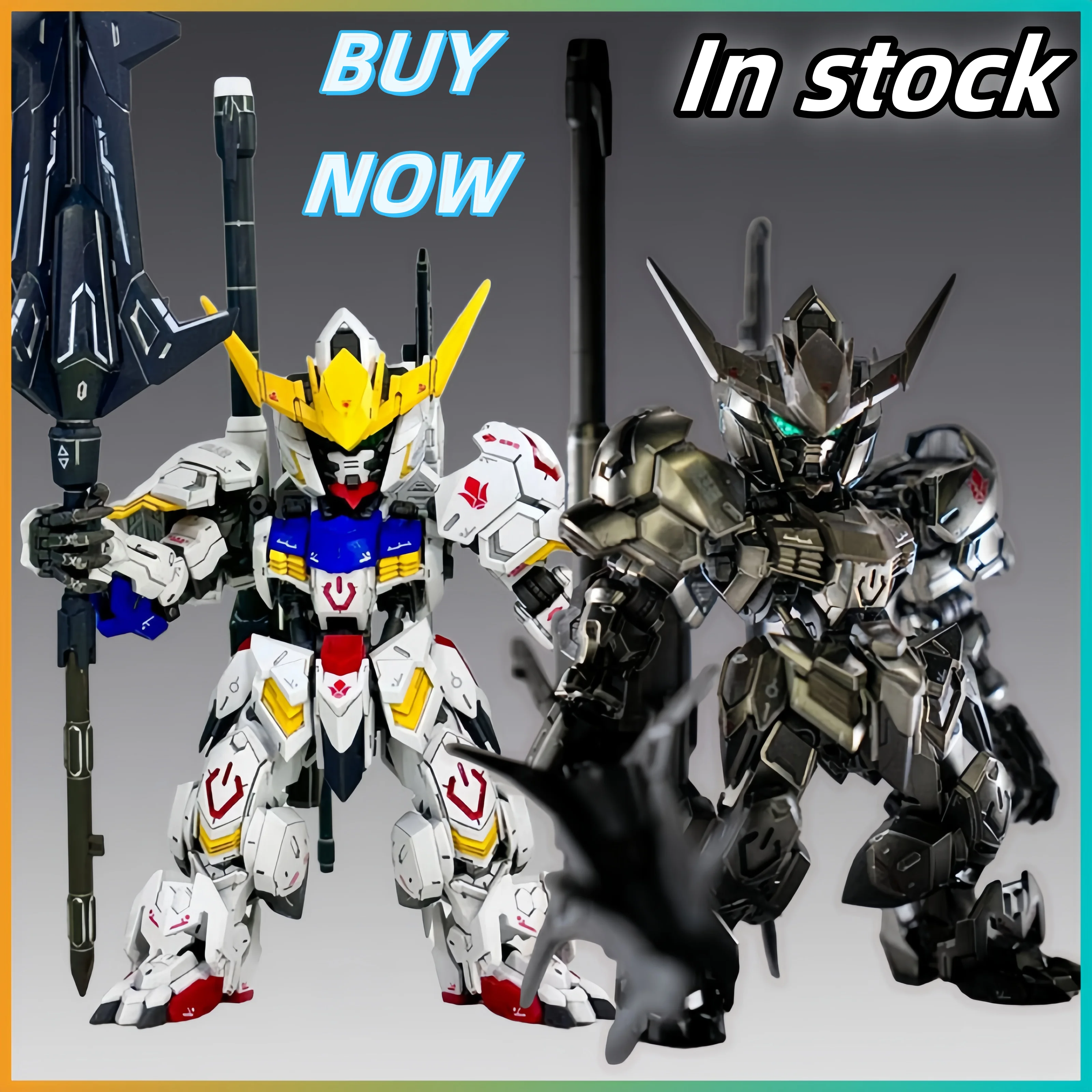 

Hot Mgsd Base Limited Barbatos Iron Blooded Electroplating Silver Color Mech Assembly Model Kit Action Figure Decorative Boy Toy