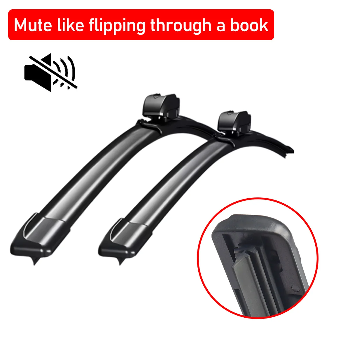 Kcimo 1 قطعة شفرات ممسحة السيارة الأمامية المطاط المتين لينة بدون إطار فرش الزجاج الأمامي ملحقات النافذة