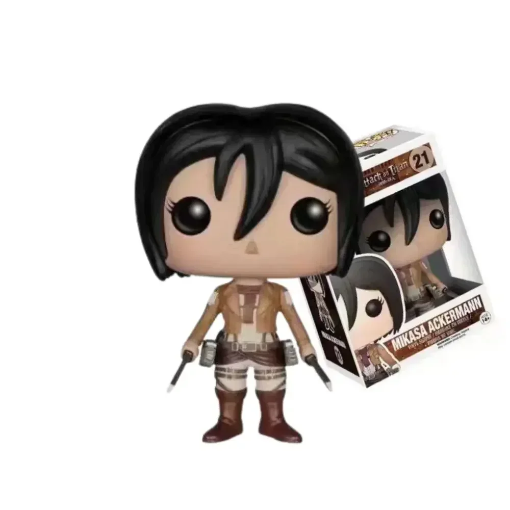 Hete Nieuwe Aankomst Animatie Aanval Op Titan Levi Mikasa Eren 1169 # Action Speelgoedfiguren Vinyl Figuur Verzamelbare Model Speelgoed