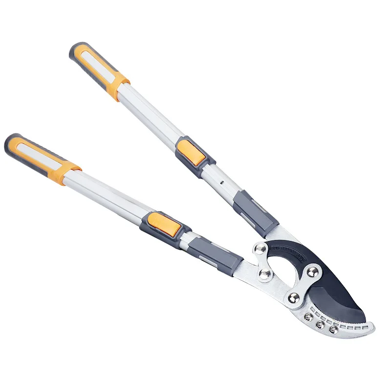 Telescopic long handle lopper, labor-saving design, heavy duty shear for trimming thick branches and fruit trees