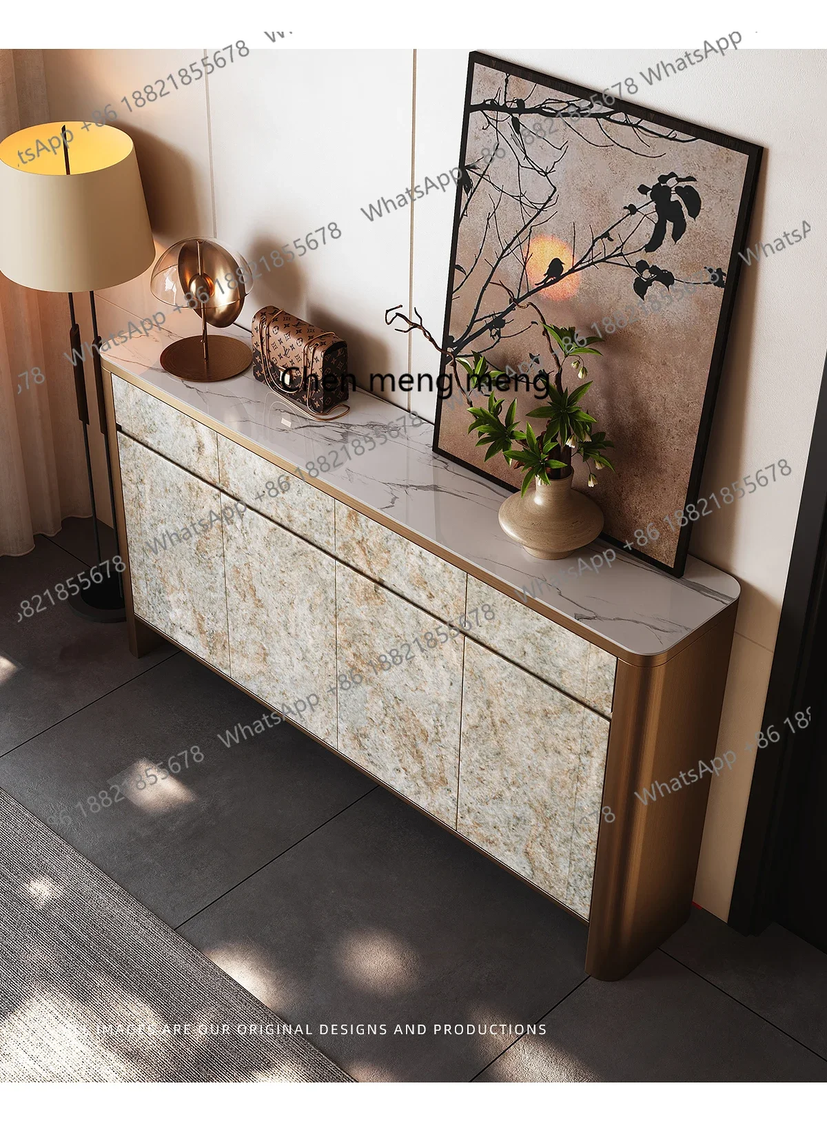 

Italian-style locker integrated two-in-one 2025 new high-end foyer porch partition storage cabinet with drawers