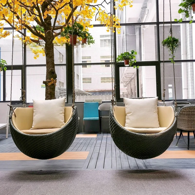 Internet celebrity cradle chair, indoor single swing, balcony lazy bird's nest rattan chair